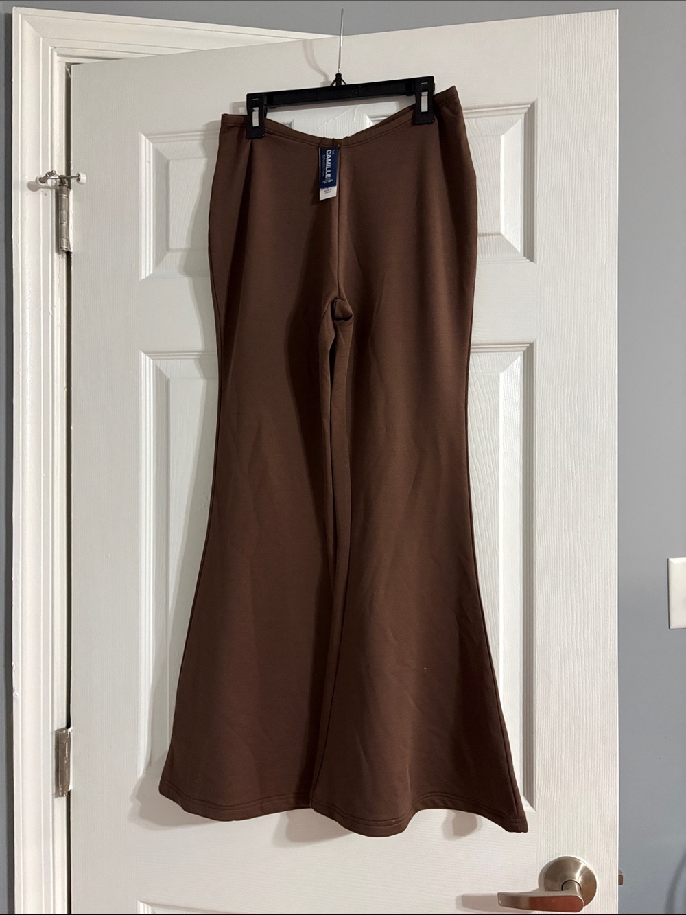 Boot-Cut Flare Pants in Chocolate Brown